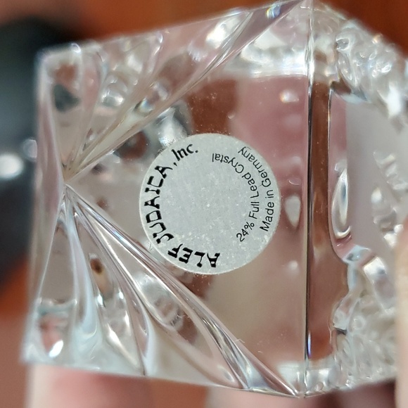 NWT Alef Judaica 100% Crystal Chanukah Dreidel Vintage 1990's & Original Box - Picture 4 of 12